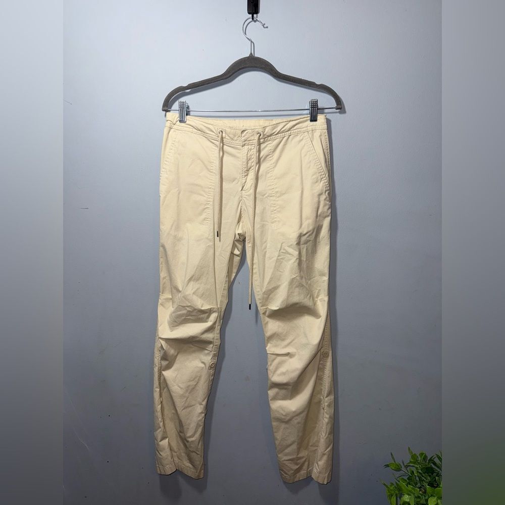 Gap Women’s drawstring cream straight leg pants size XS EUC